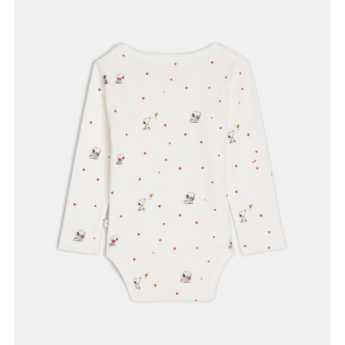 Body tacora 22 snoo en coton bio écru et rouge, CADET ROUSSELLE
