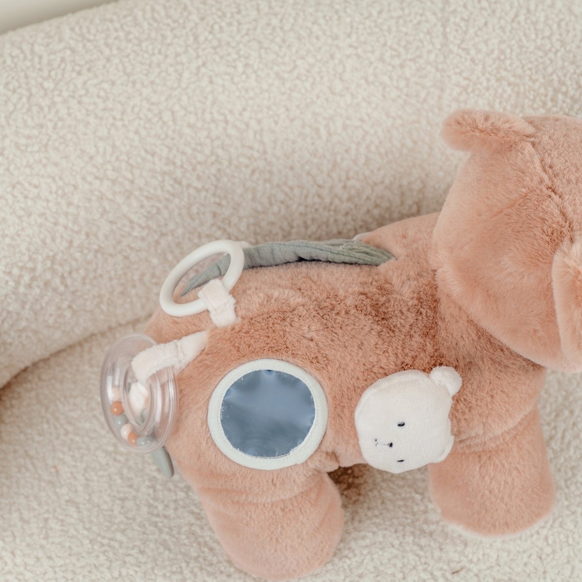 Peluche d'activité rose, NOUKIE'S