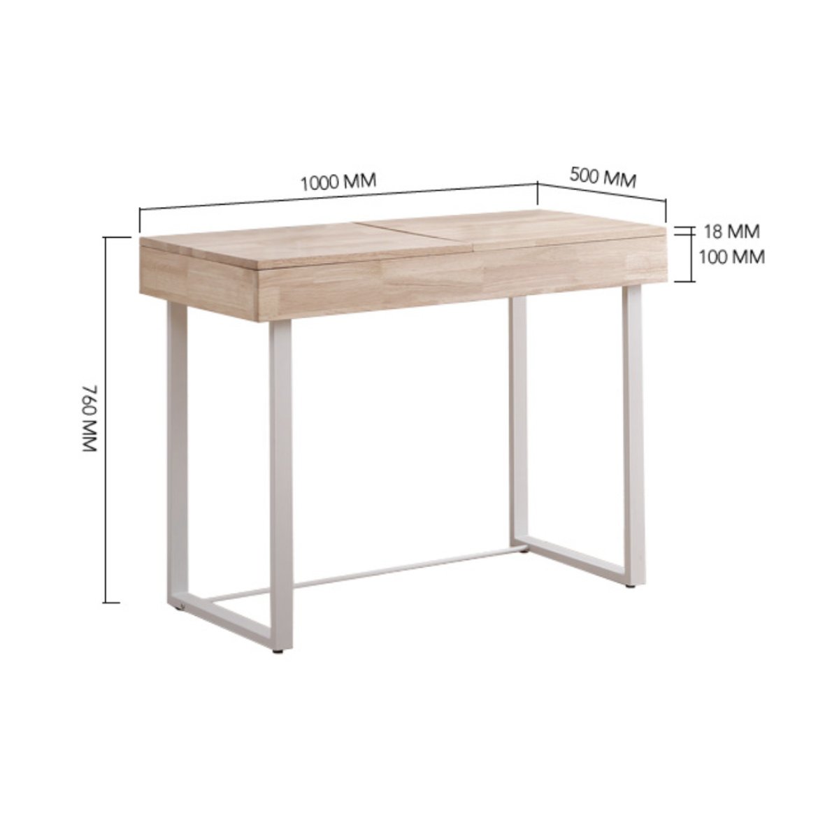 Coiffeuse en bois - AURORE marron, MATHI DESIGN