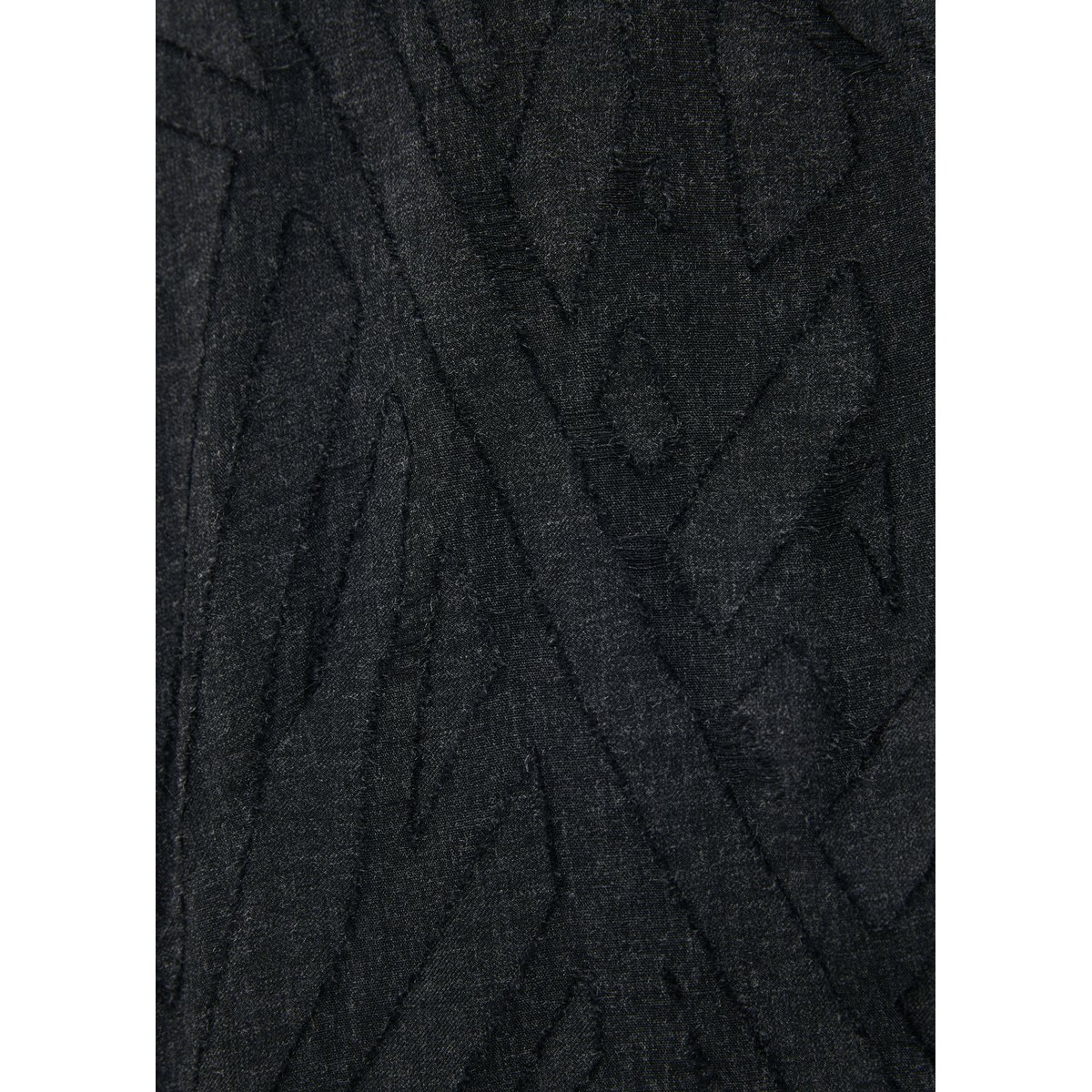 Chemise manches 3/4 en flanelle jacquard anthracite, HUMILITY