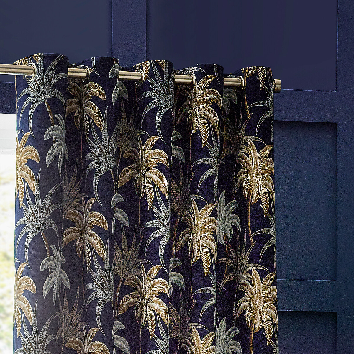 Galapagos Eyelet Curtains navy, WYLDER