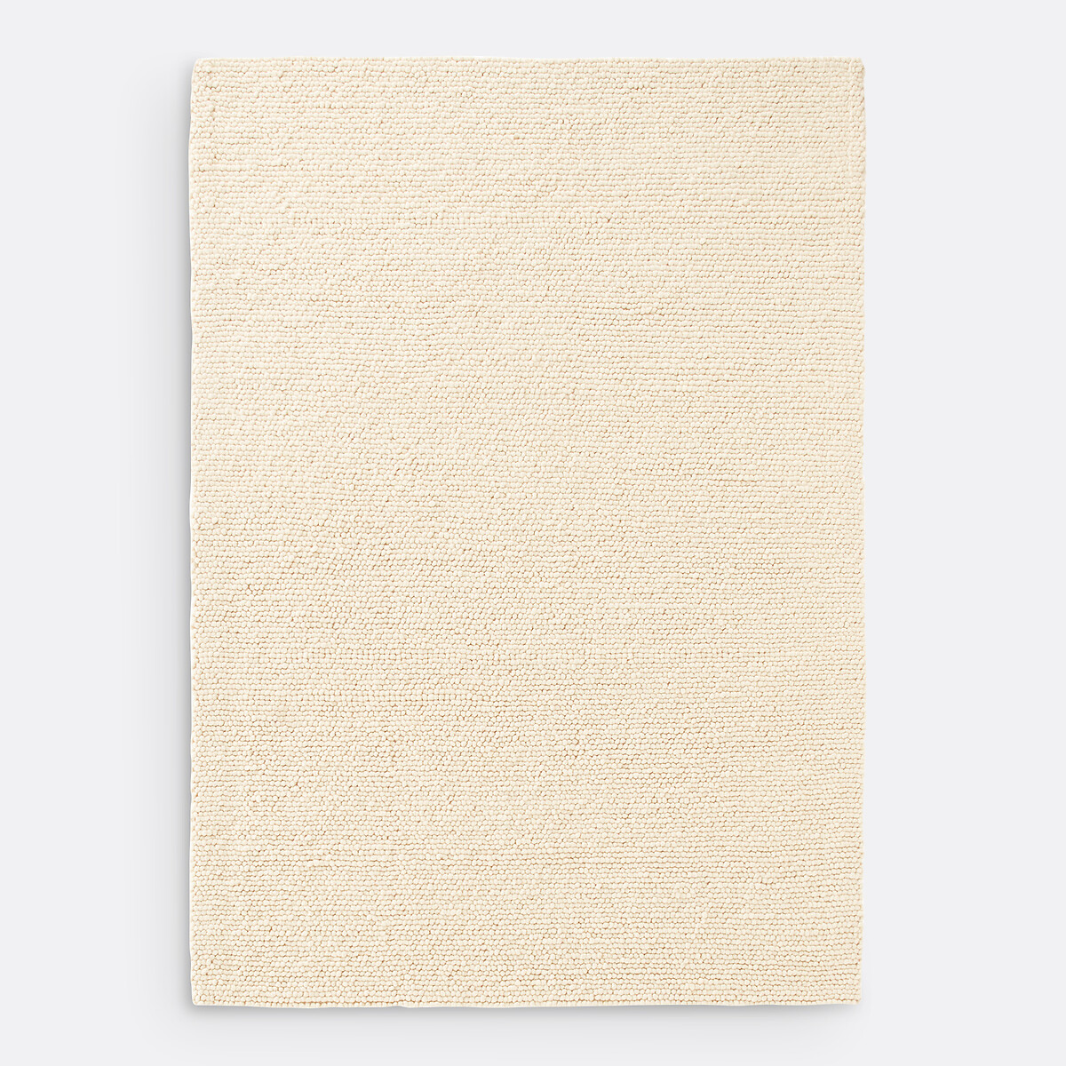 Tapis laine effet tricot, Diano blanc écru, LA REDOUTE INTERIEURS