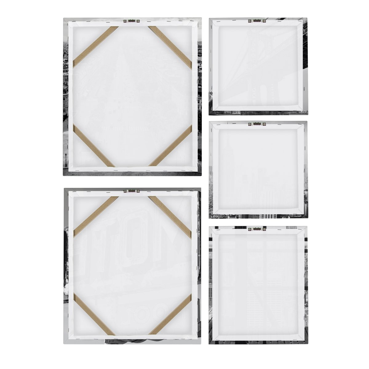 Set de 5 toiles City noir, ART FOR THE HOME