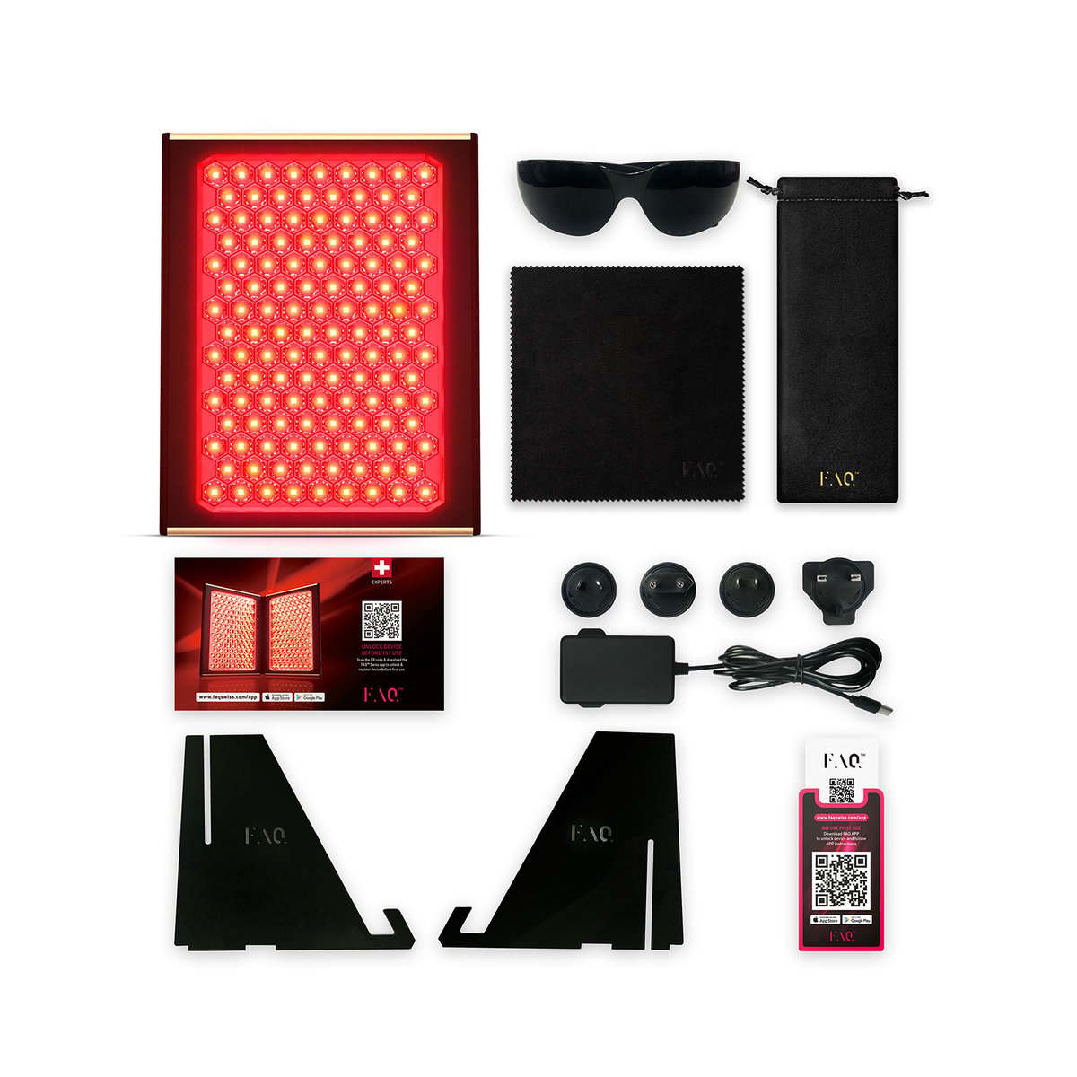 Lumineux multi-lumière de luxe pour le soin du visage et du corps PANNEAU LED FAQ couleur unique, FOREO