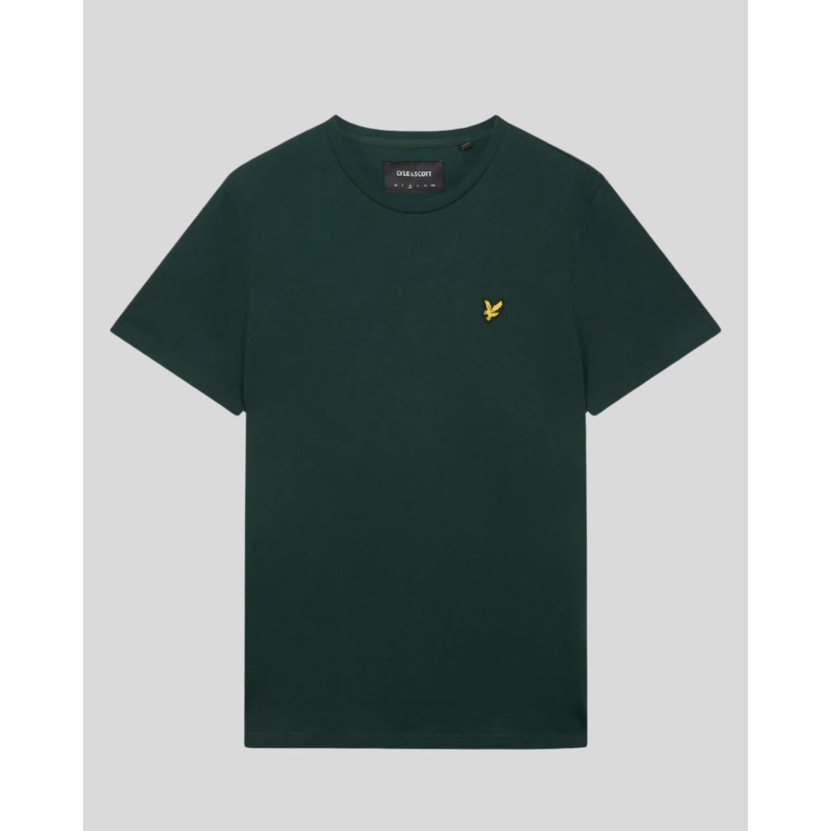 T-shirt en coton col rond vert foncé vert, LYLE & SCOTT