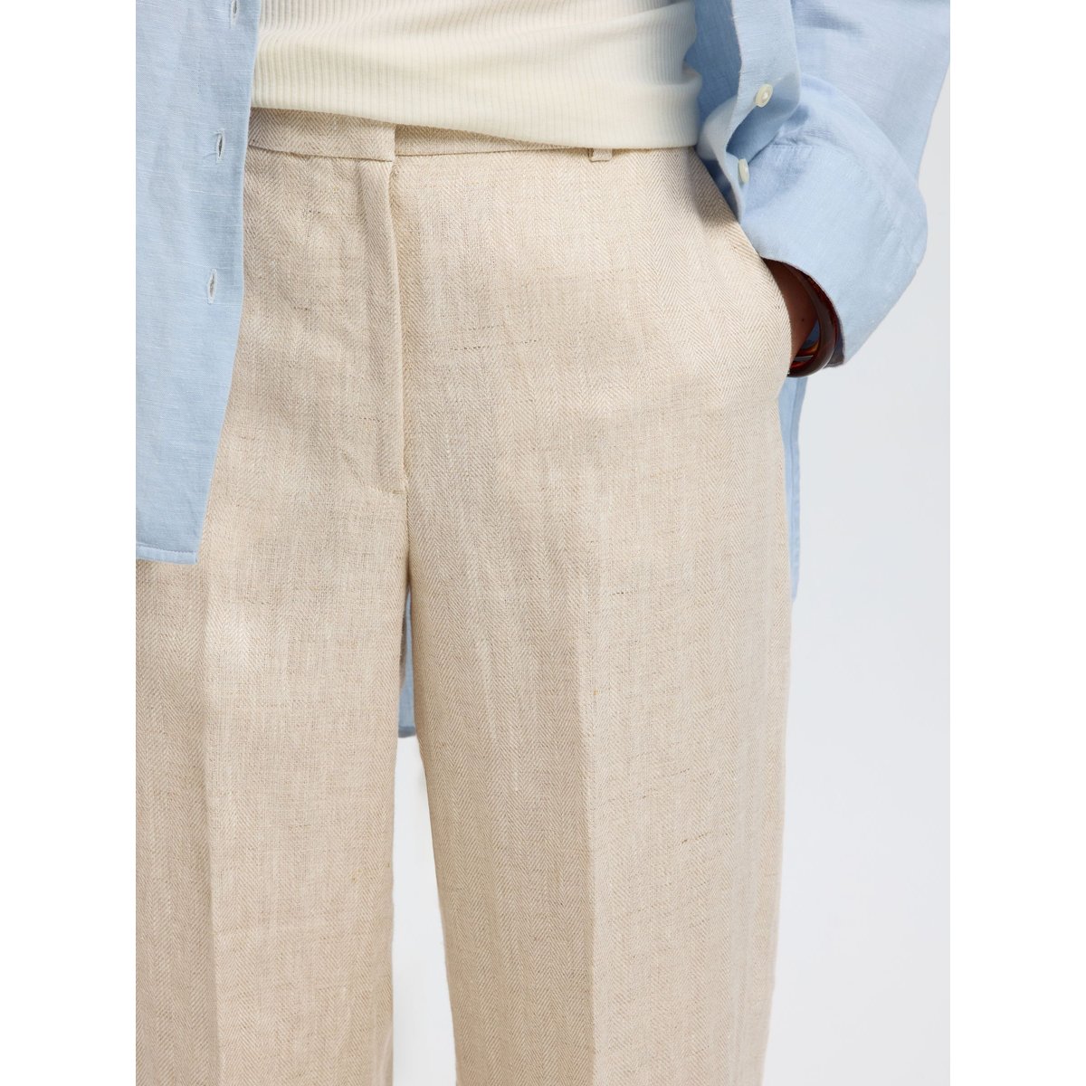 Pantalon À Jambe Ample egret, SELECTED