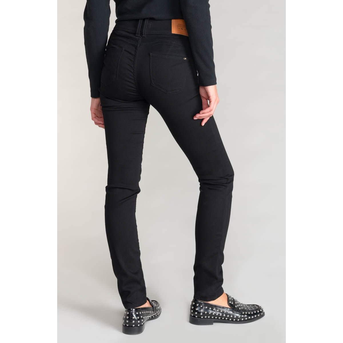 Jean slim, taille standard black, LE TEMPS DES CERISES