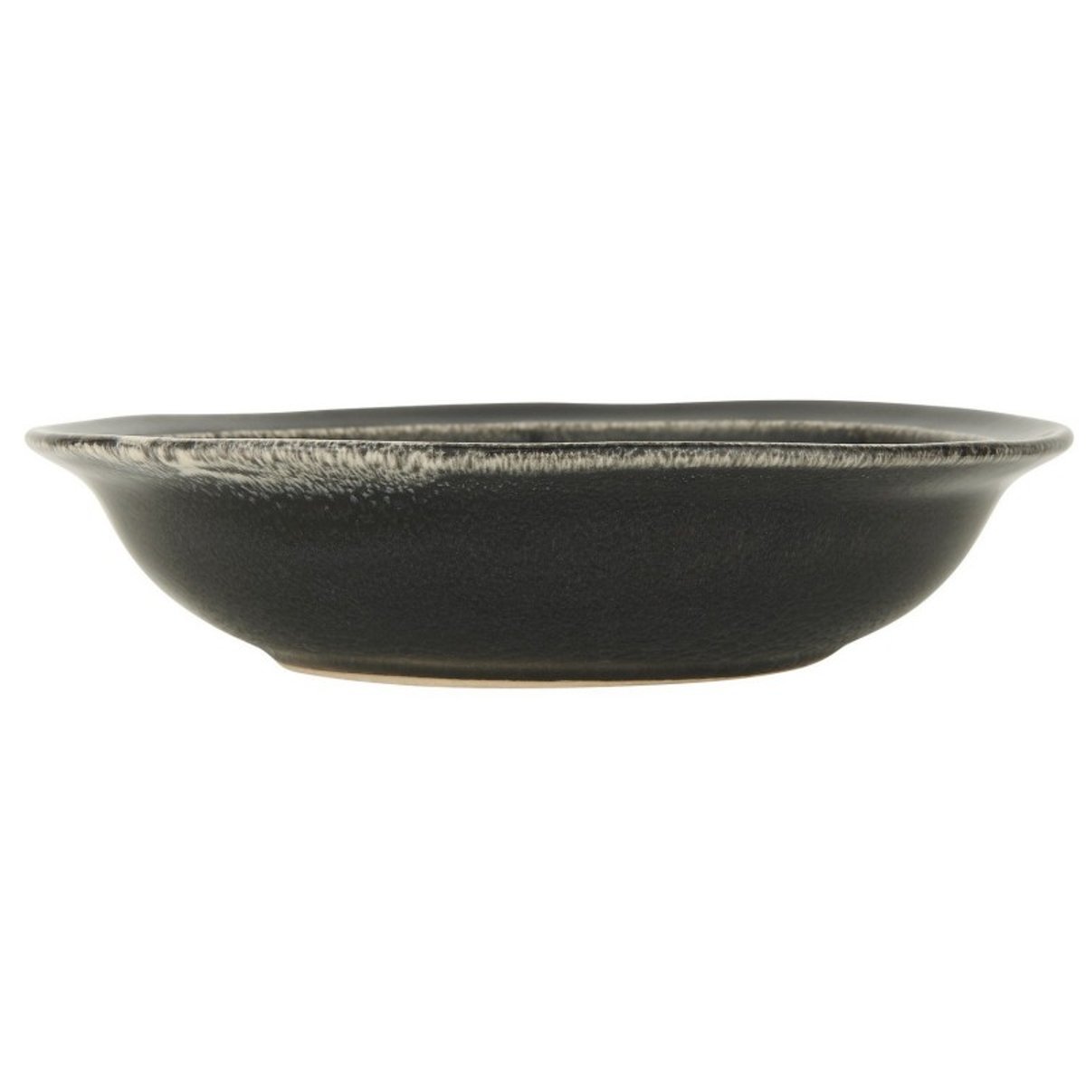 Assiette creuse rustique grès noir, IB LAURSEN