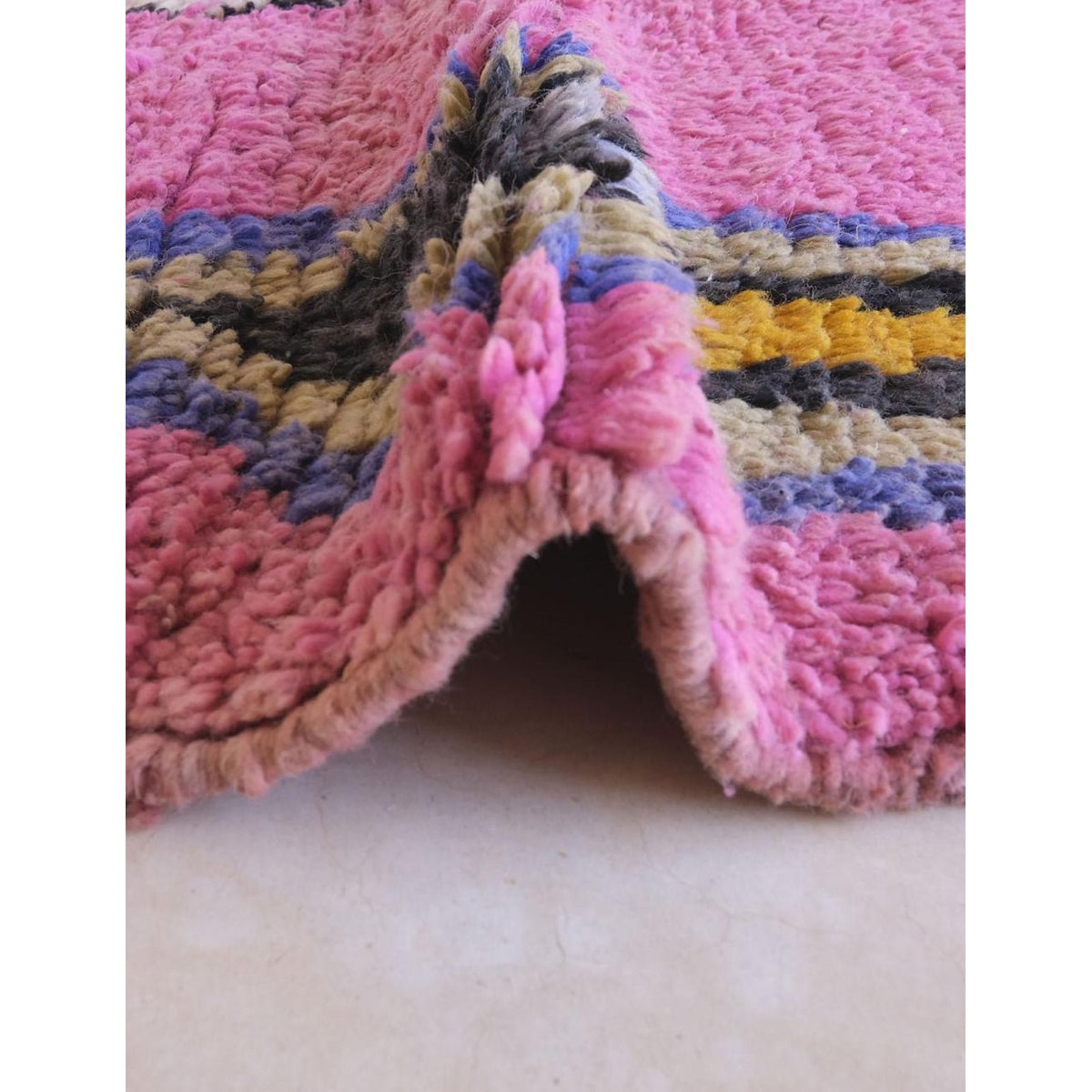 Tapis berbère en laine Boujad 196 x 312 cm rose poudrée, AFK LIVING