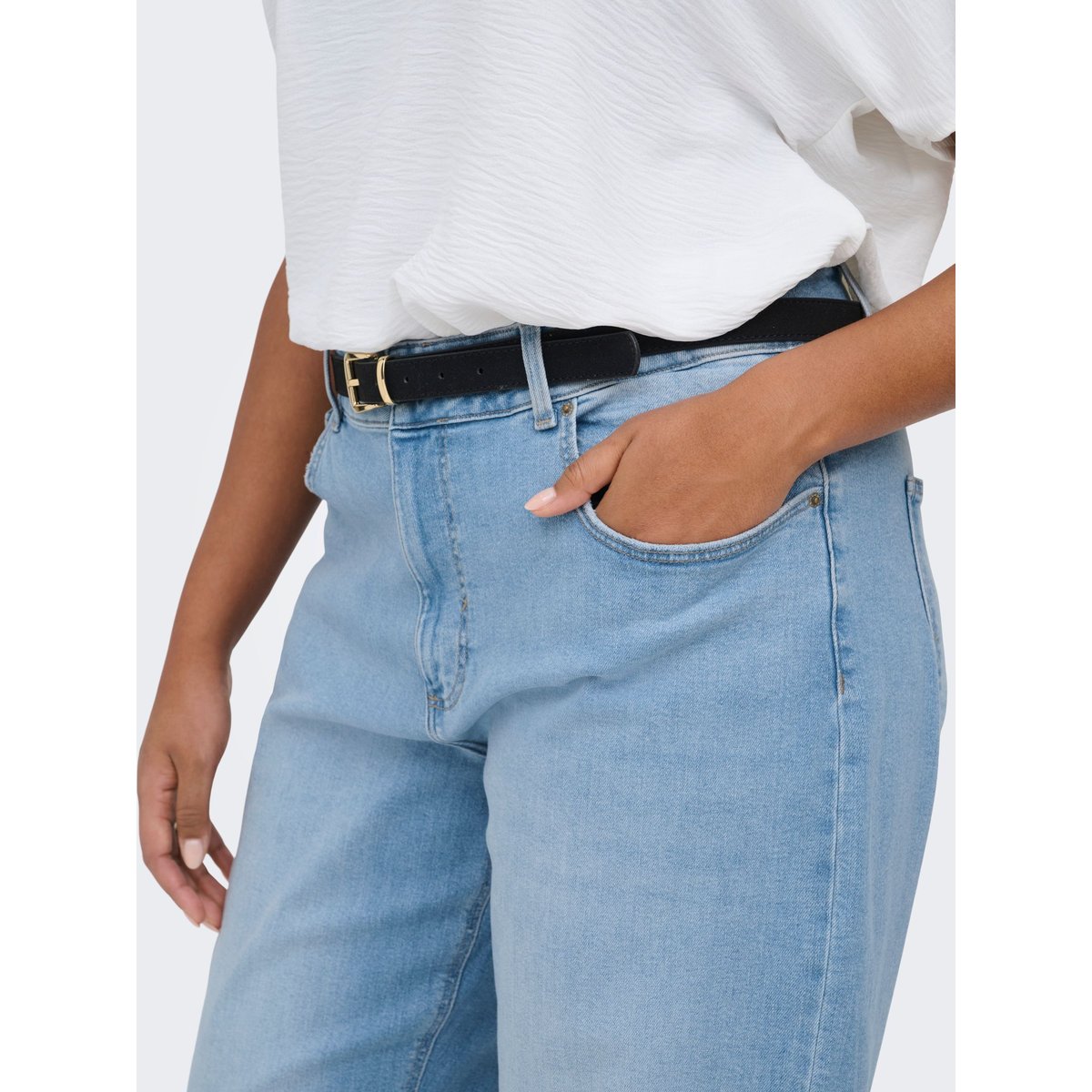 Jean À Jambe Large light blue denim, ONLY CARMAKOMA
