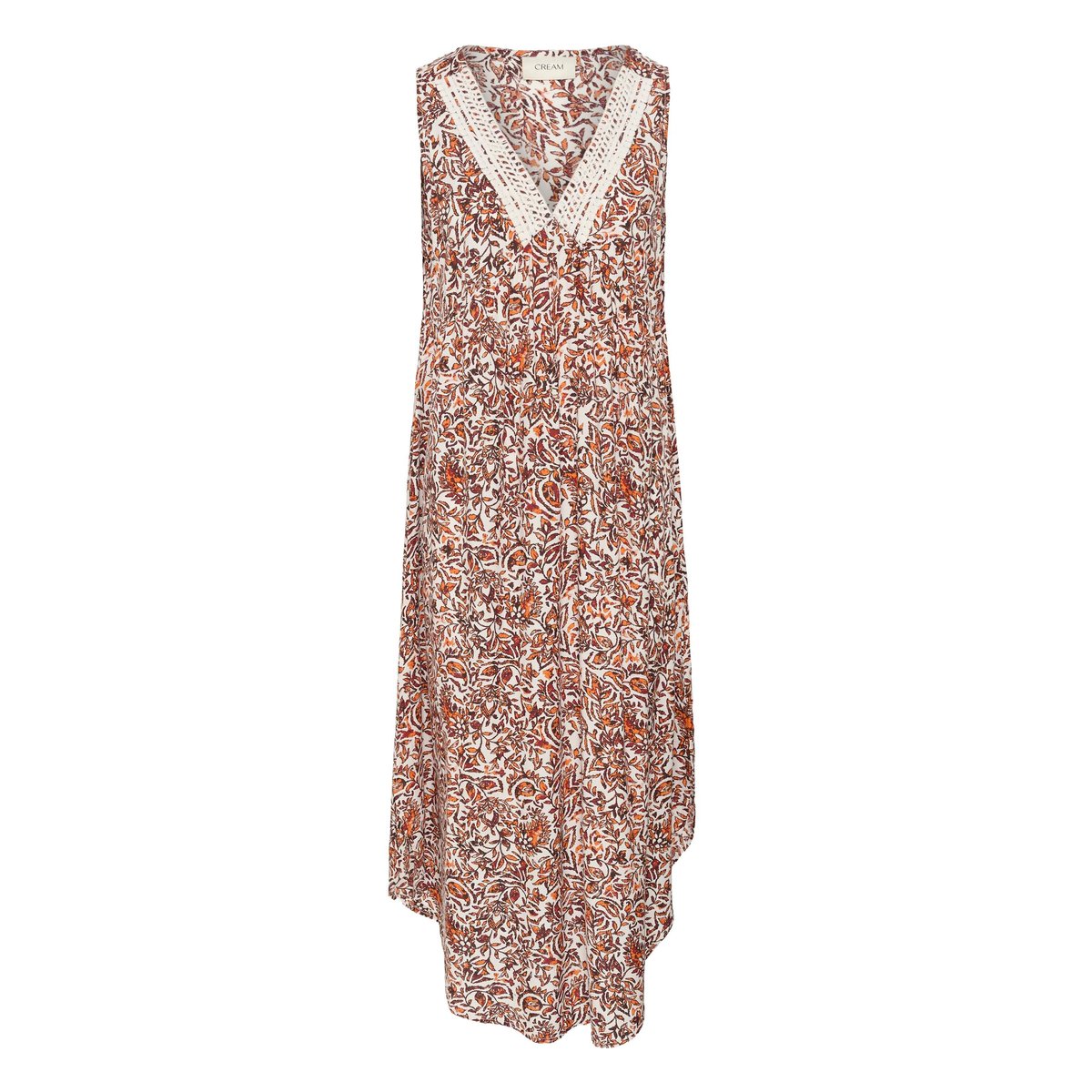 Robe orange saraza flower, CREAM