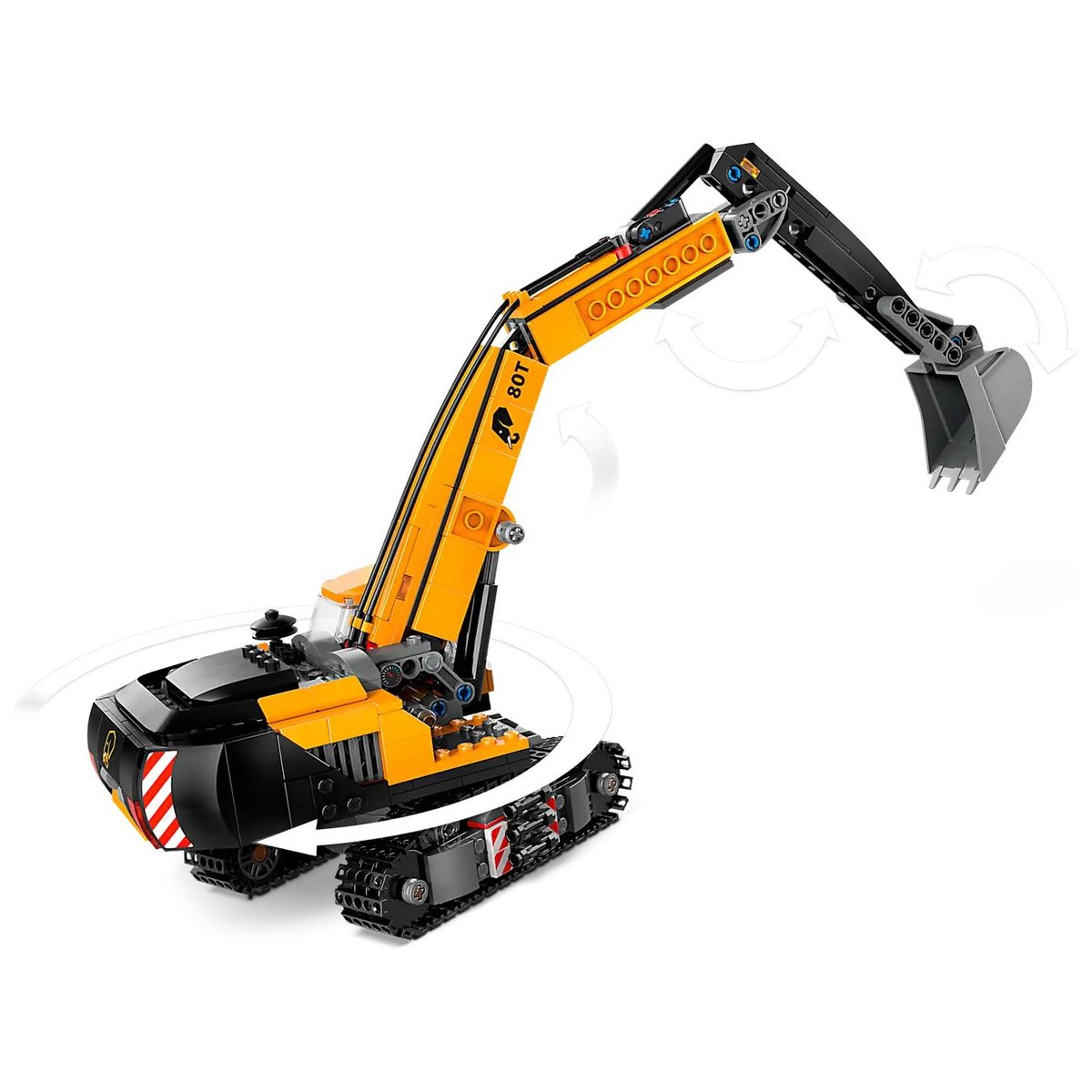 LEGO City - Pelleteuse de Chantier Jaune 60420 pour Enfants de 8 Ans et Plus multicolore, LEGO