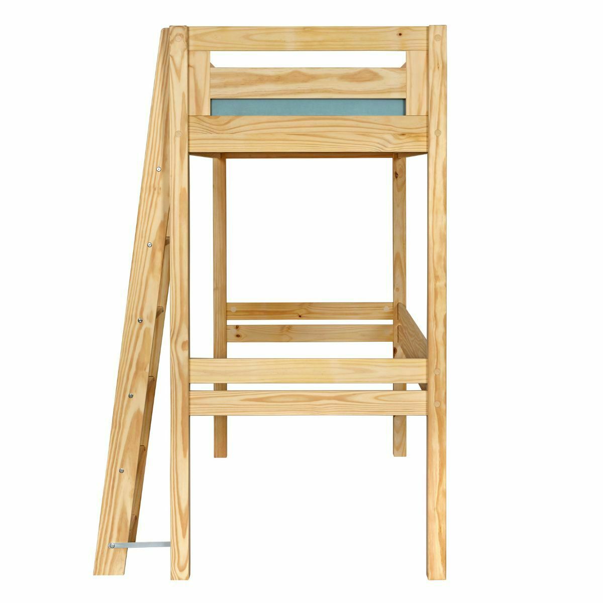 Pack lit mezzanine 2 places avec matelas Bois massif ORSAI bois naturel, AKITEN RETAIL