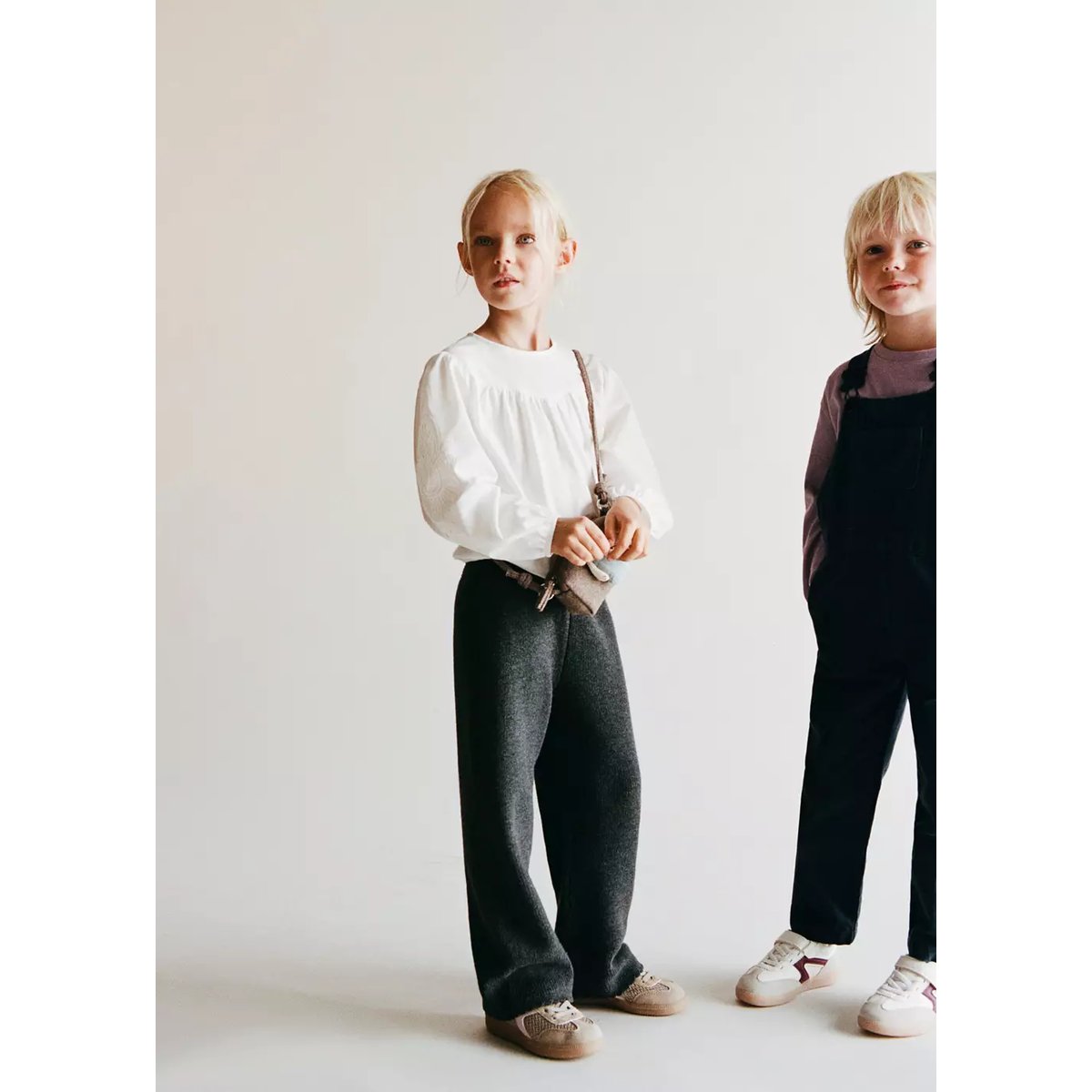 Pantalon droit maille gris anthracite, MANGO BABY