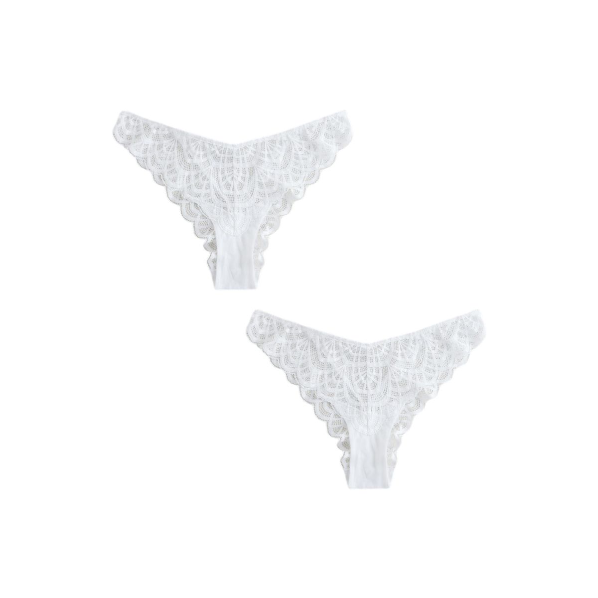 Slip en dentelle, lot de 2 blanc, NEXT