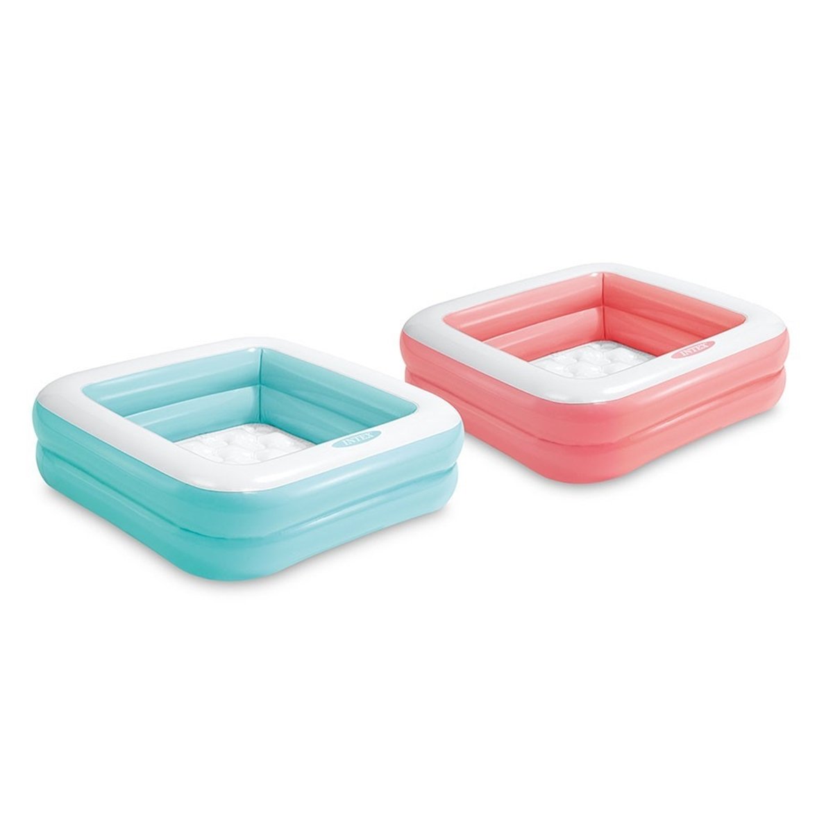 Pataugeoire carrée pour les tout petits- Rose ou vert couleur unique, INTEX