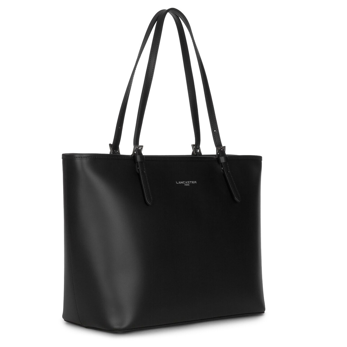 Handtas in leer Smooth zwart, LANCASTER