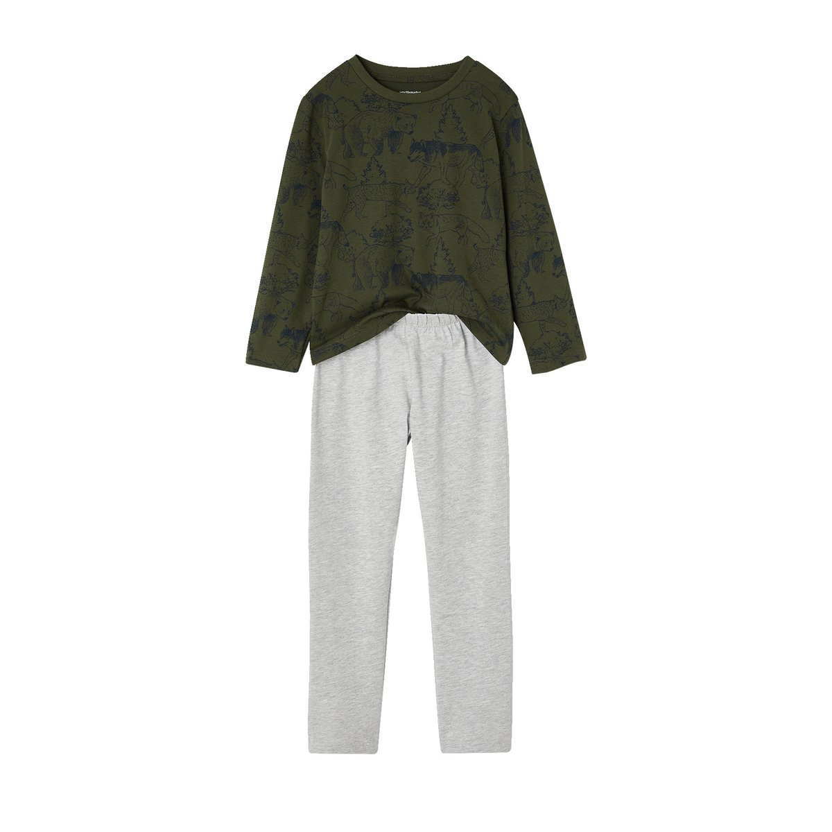 Lot de 2 pyjamas vert sapin, VERTBAUDET