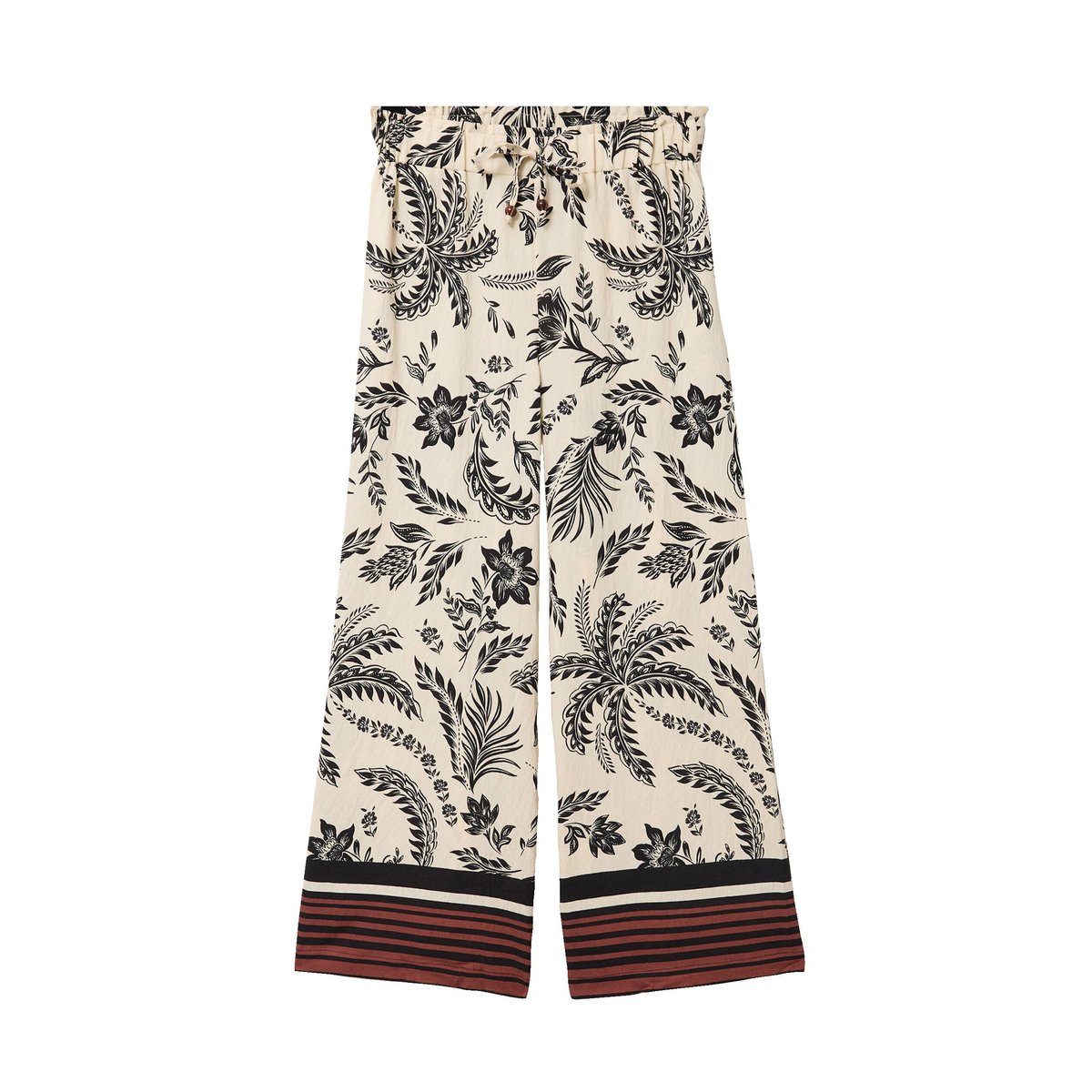 Pantalon large taille haute noir, BREAL