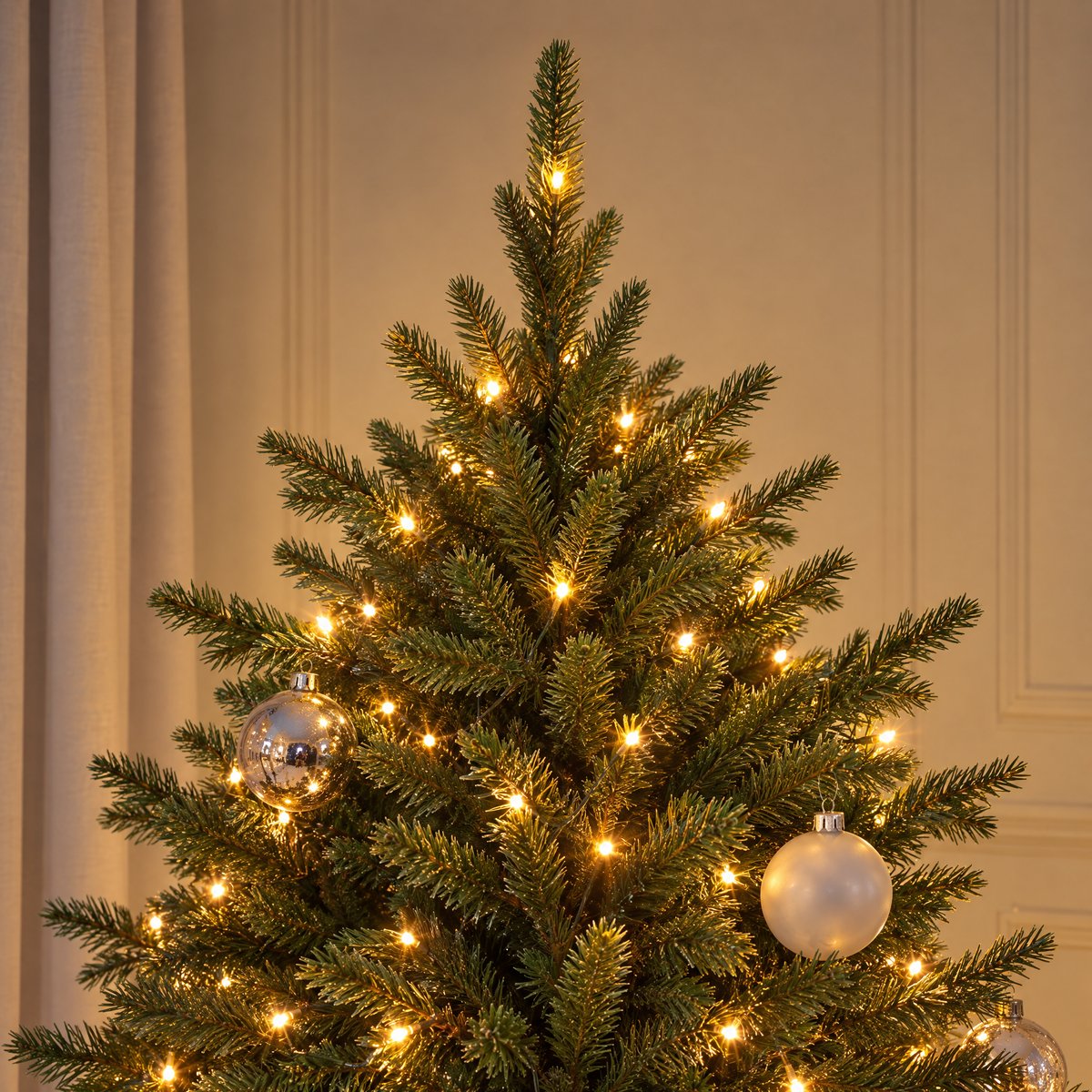 Sapin de noël à led décoratif artificiel H150 FLUFFY vert, SIA