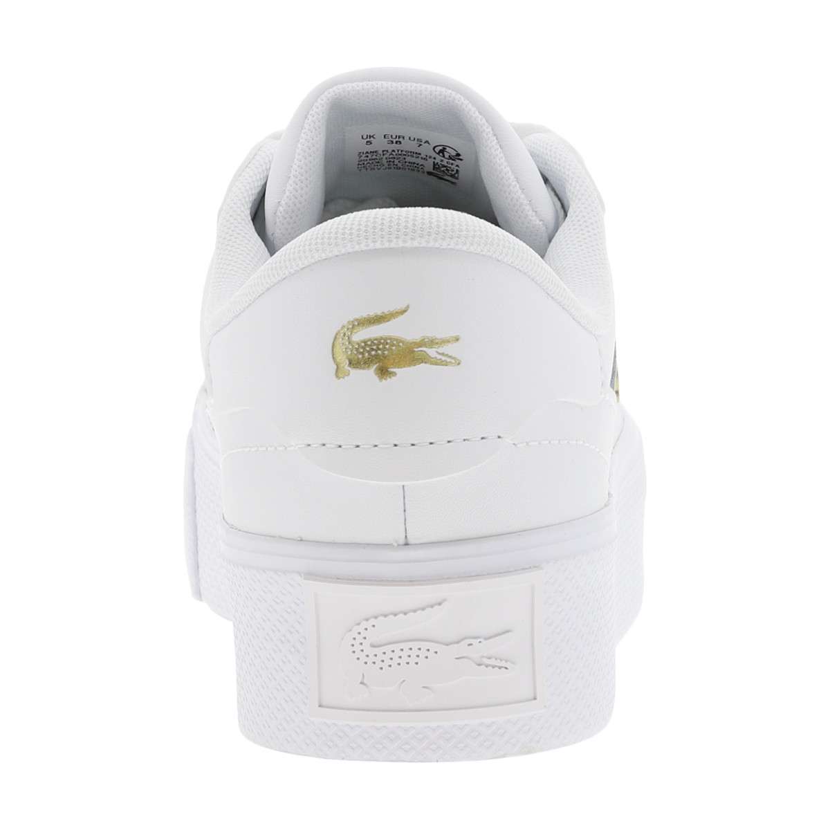 Sneakers Ziane Platform femme en cuir blanc-216, LACOSTE