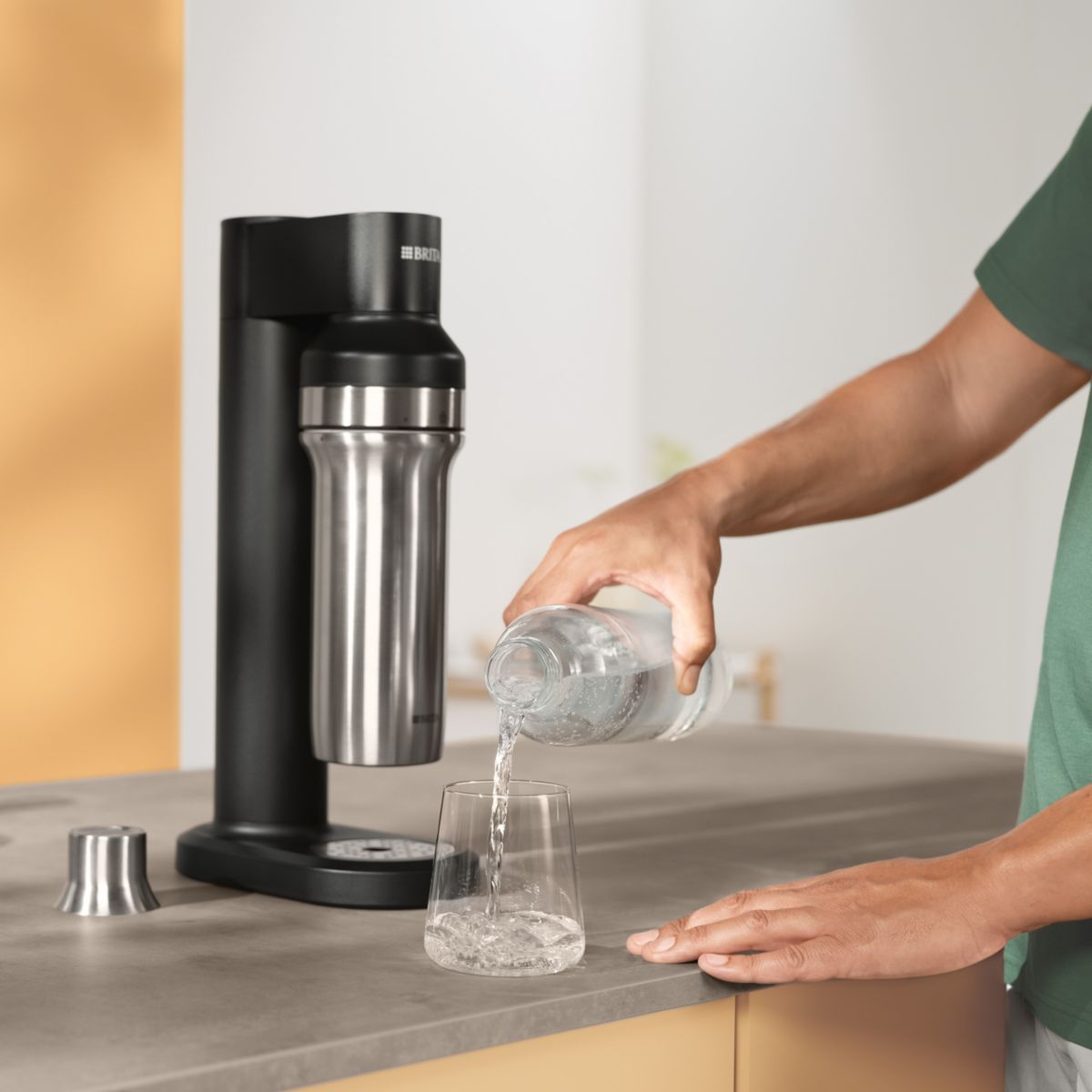Bouteille pack 2 bouteilles en verre sodatrio couleur unique, BRITA