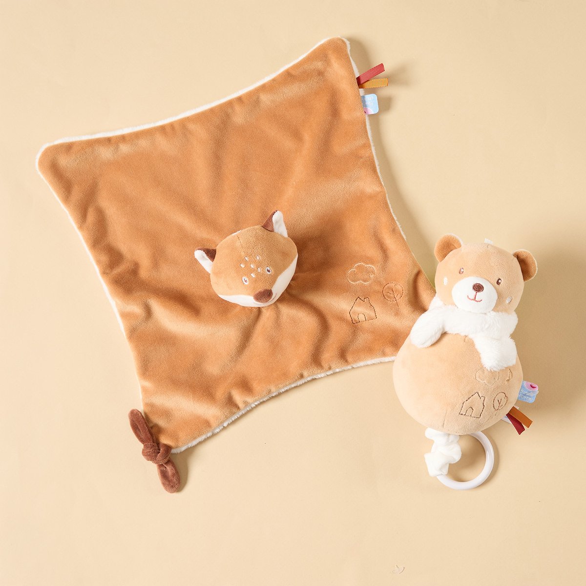 Sujet musical ours velours doux marron, SUCRE D'ORGE