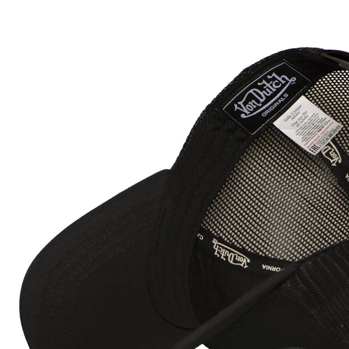 Casquette trucker EMBROIDERY noir, VON DUTCH
