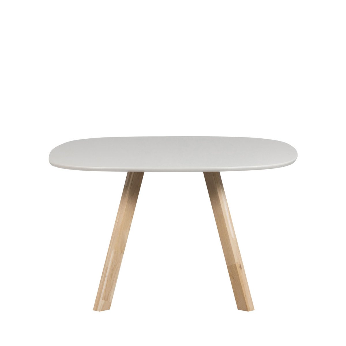 Table à manger de forme organique en bois 130x130cm blanc - TABLO blanc, WOOOD