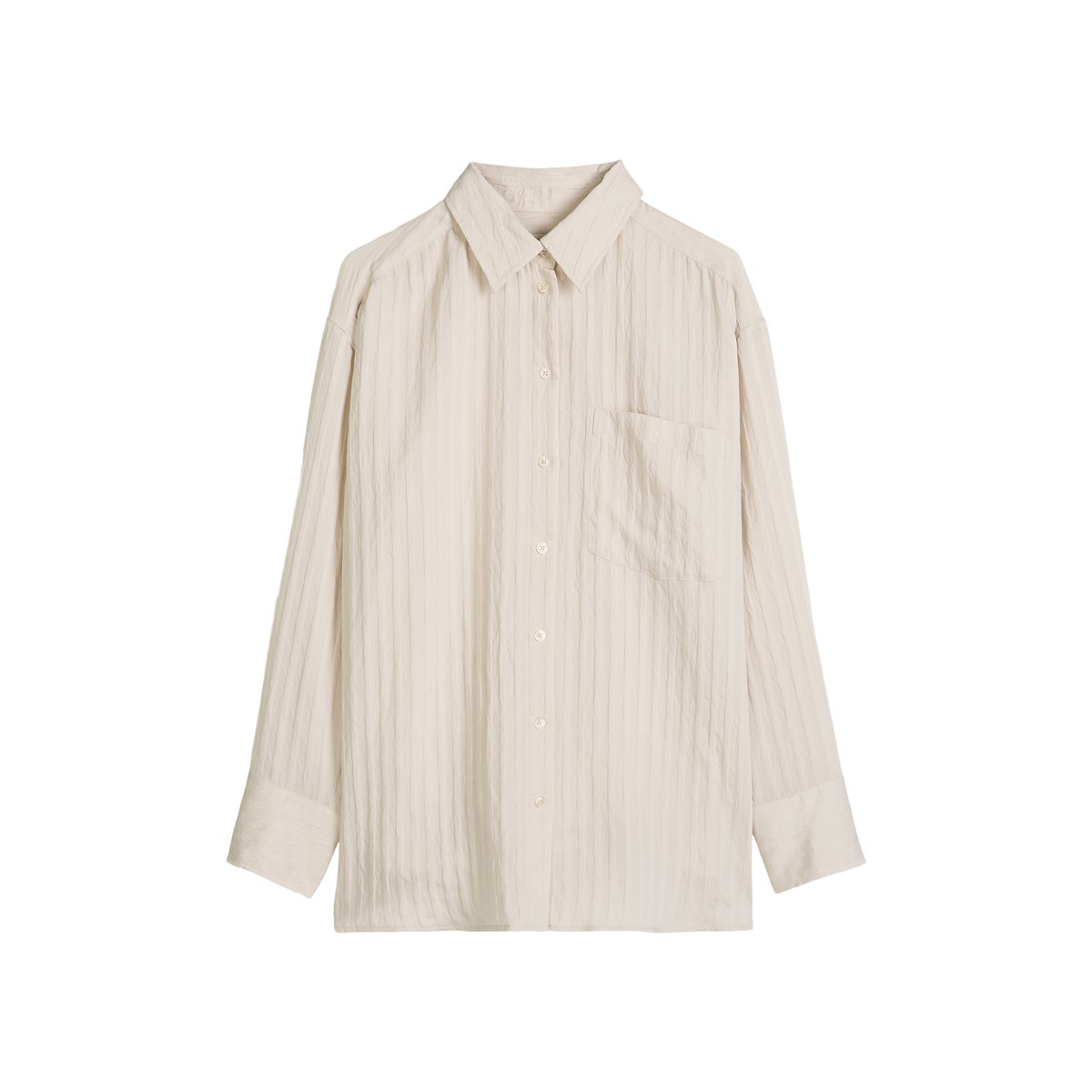 Blouse boyfriend loose en TENCEL™ Modal gris clair, MARC O'POLO