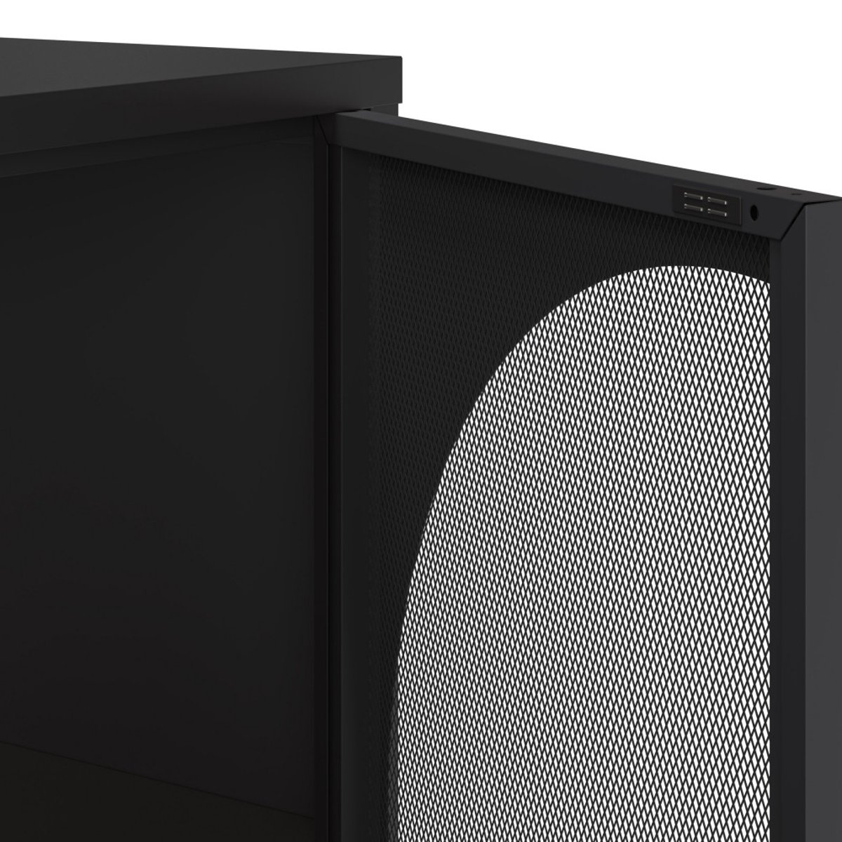 Buffet 4 portes en métal L160cm- ZIO noir, DRAWER