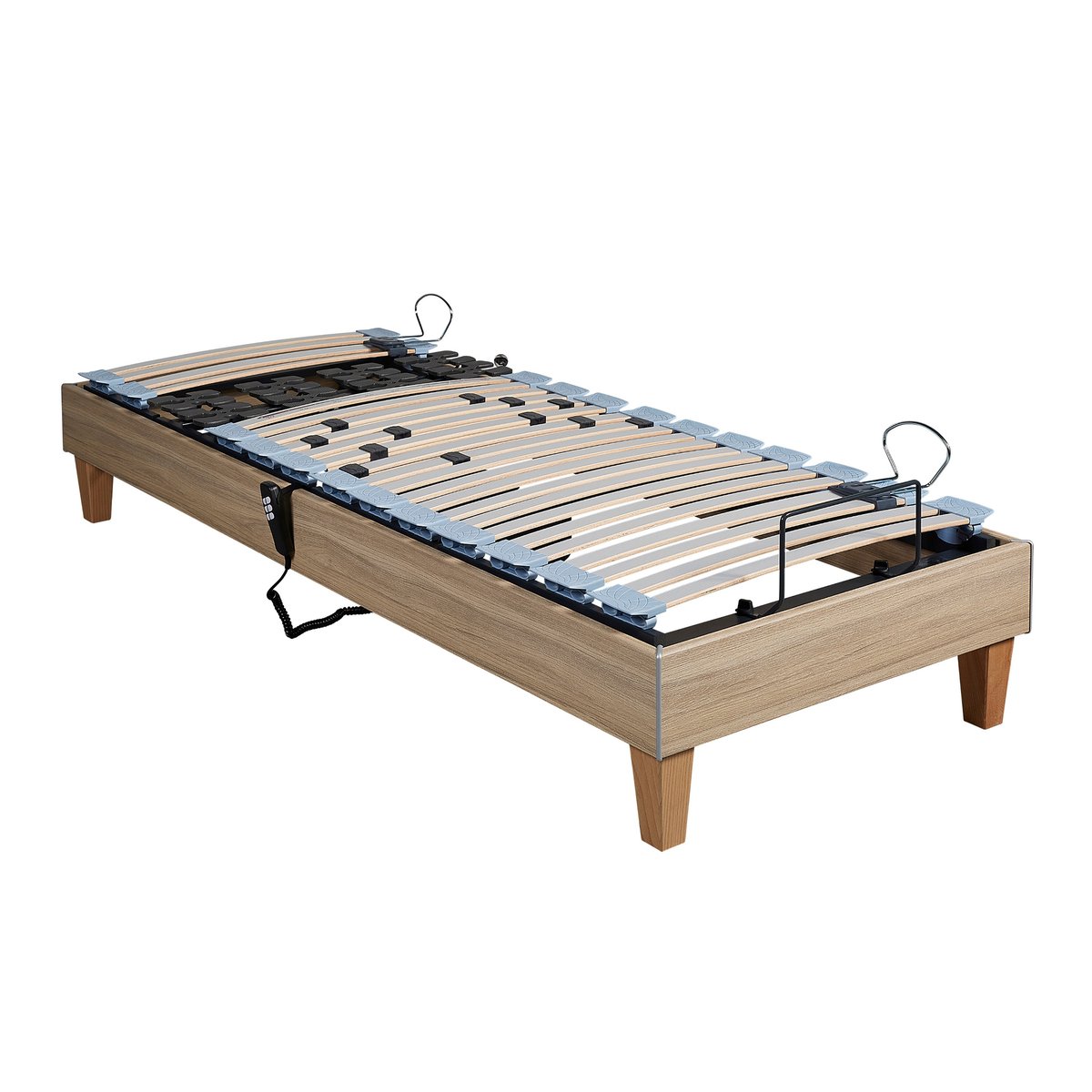 Sommier de relaxation électrique LUXE bois naturel, SOMEO