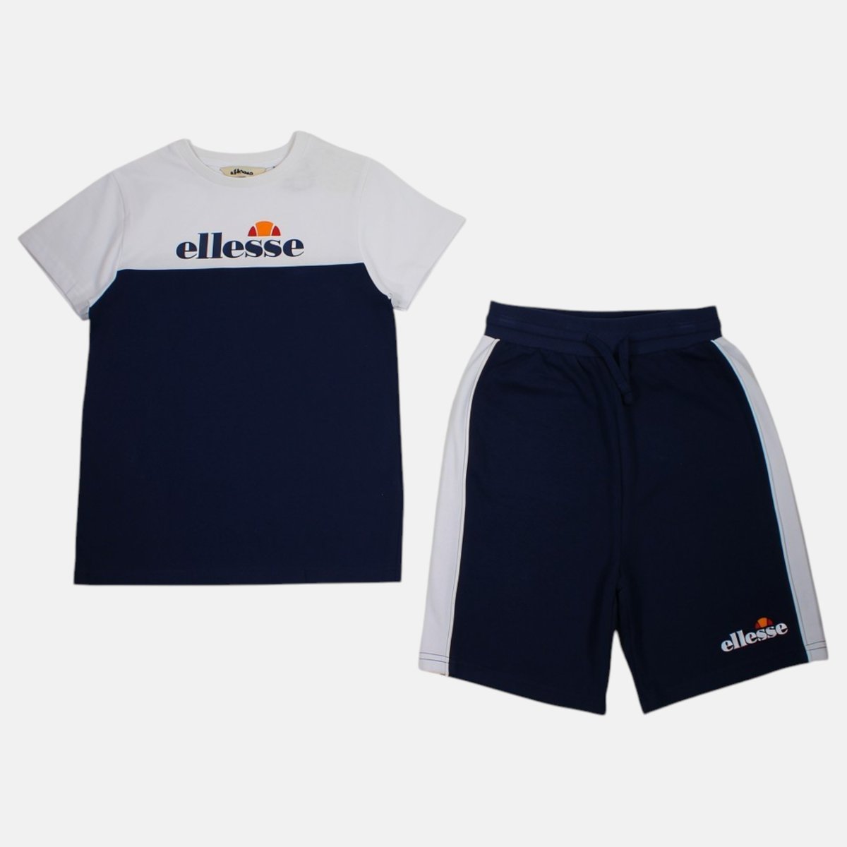 Lot de 2 t-shirts manches courtes et short BLOCK PARTY bleu marine, ELLESSE