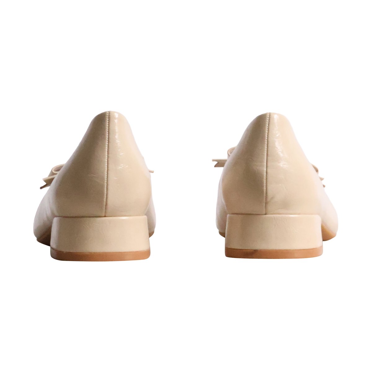 Ballerine à Talon R And B blanc, ENZA NUCCI