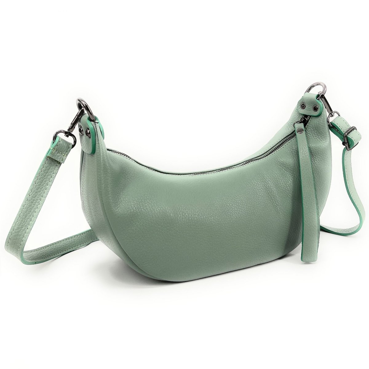 Sac à main en cuir italien AURORA vert d'eau, OH MY BAG