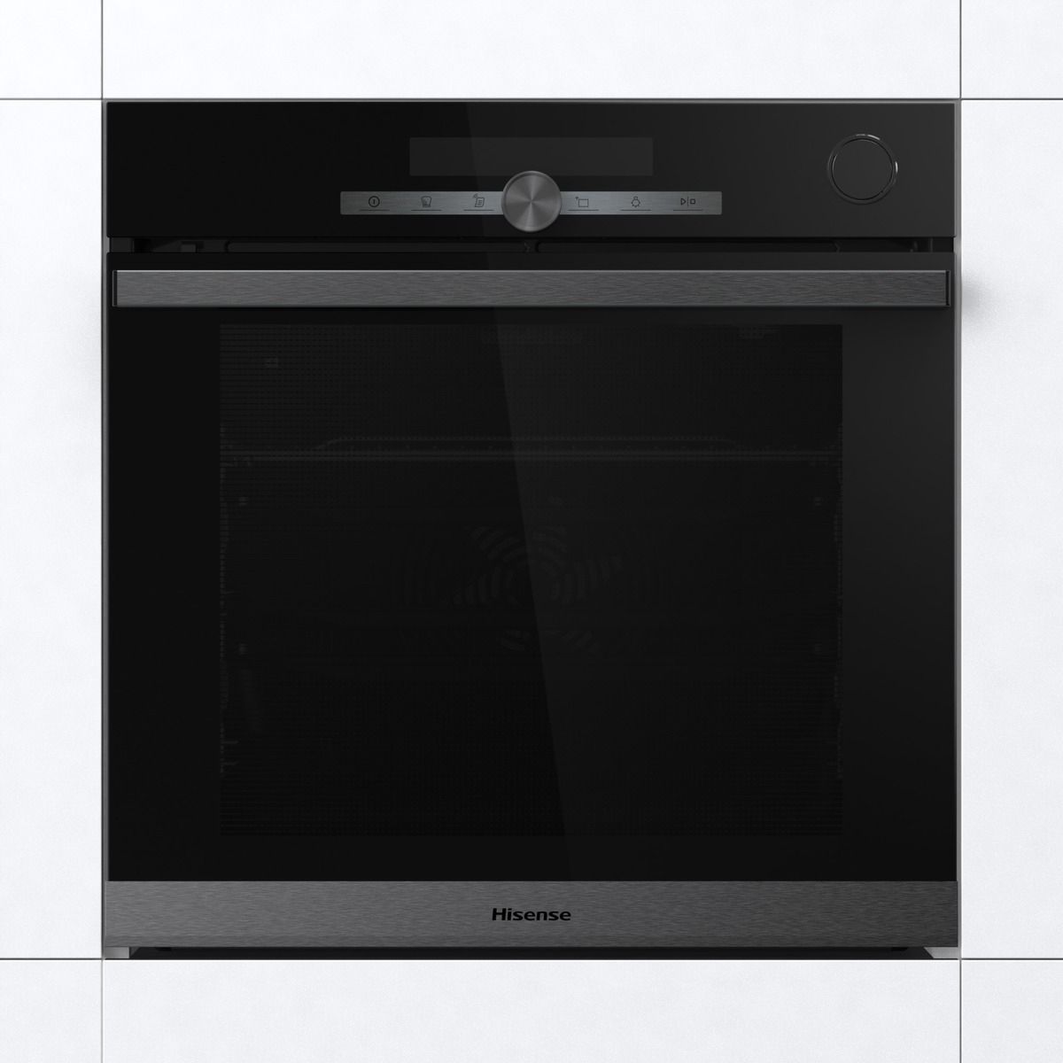 Four encastrable fonction vapeur O643PG - Pyrolyse, Vapeur Combinée, Cuisson Voûte EvenBake, 77L couleur unique, HISENSE