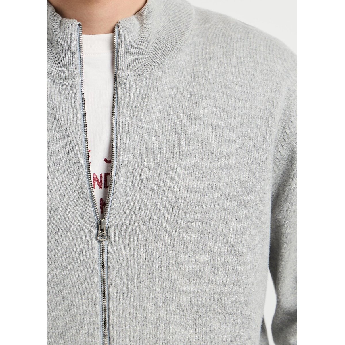 Sweat zippé col montant gris, PEPE JEANS