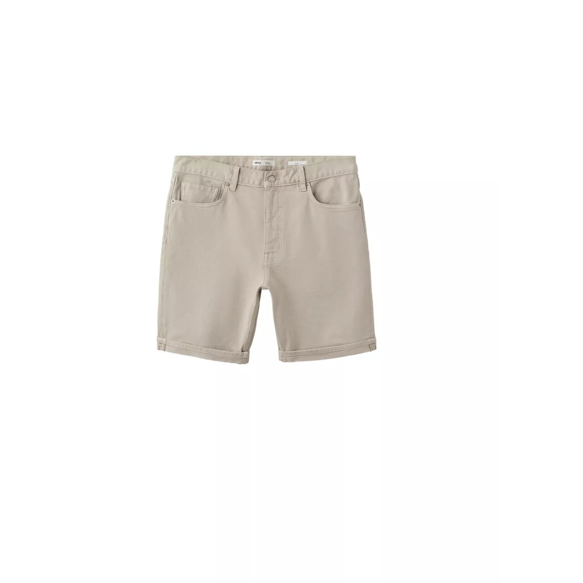 Bermuda en jean slim fit beige, MANGO MAN