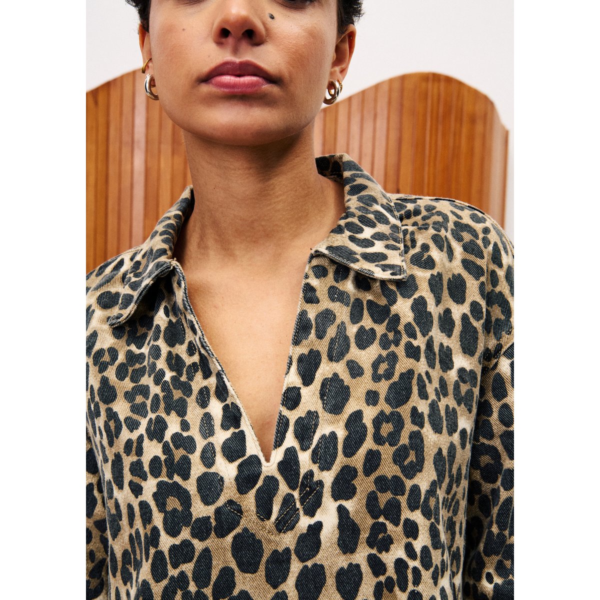 Robe en coton à motif léopard CHARDON leopard, FRNCH