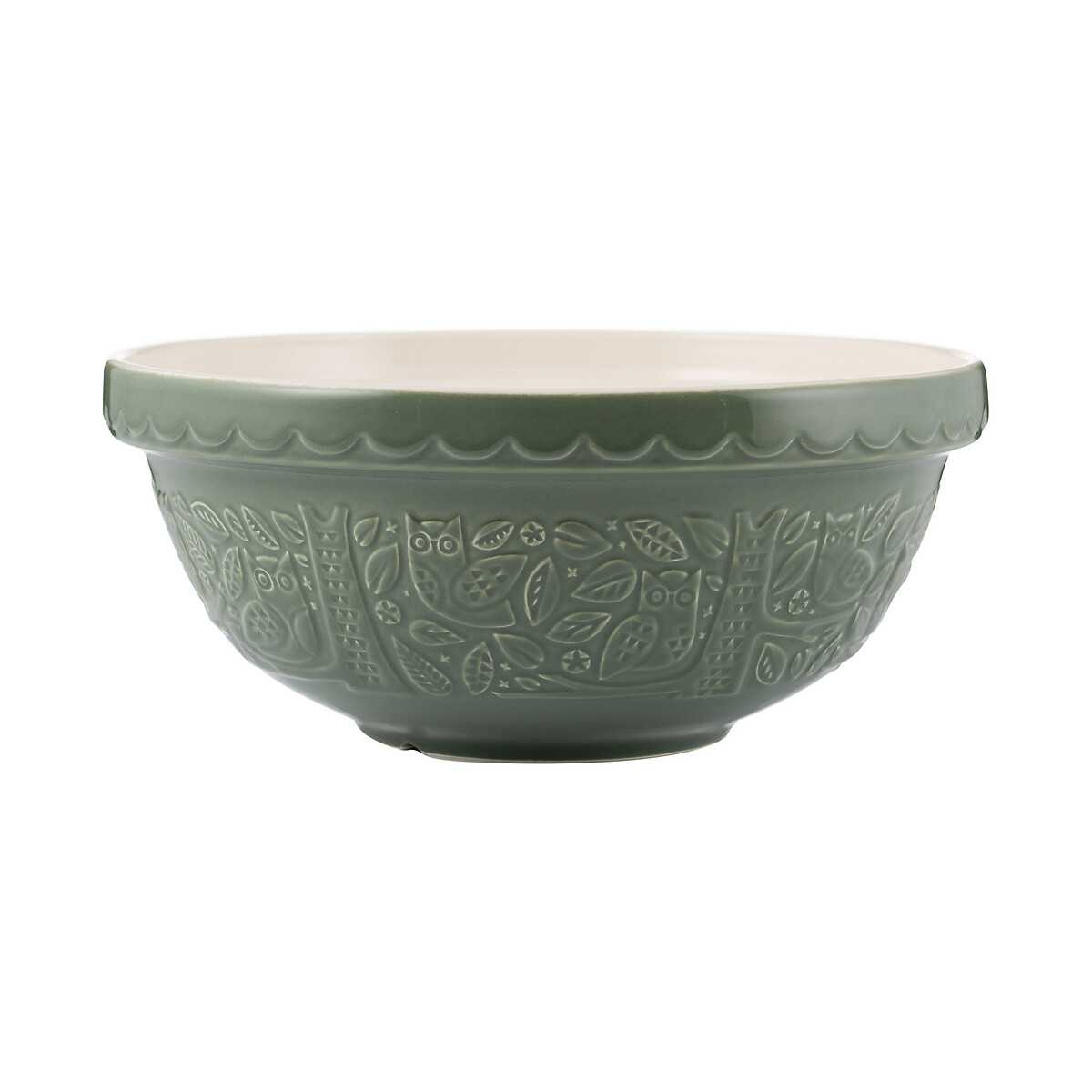 In The Forest 26cm Owl Mixing Bowl green, MASON CASH