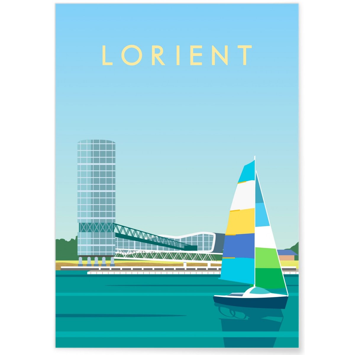 Affiche ville Lorient blanc, L'AFFICHERIE