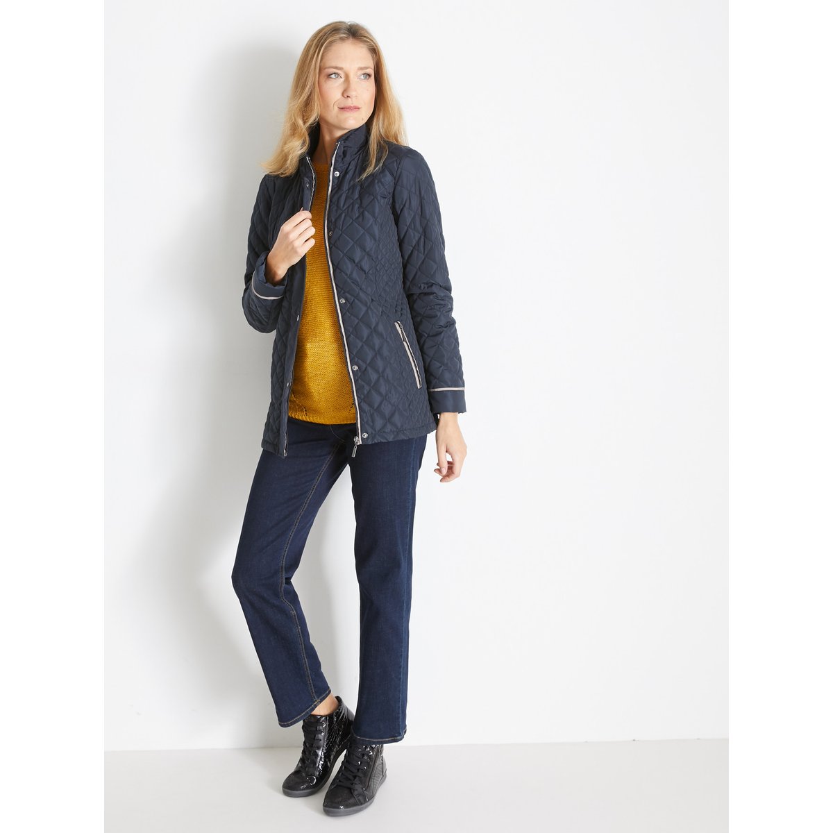 Parka déperlante et matelassée marine, DAXON