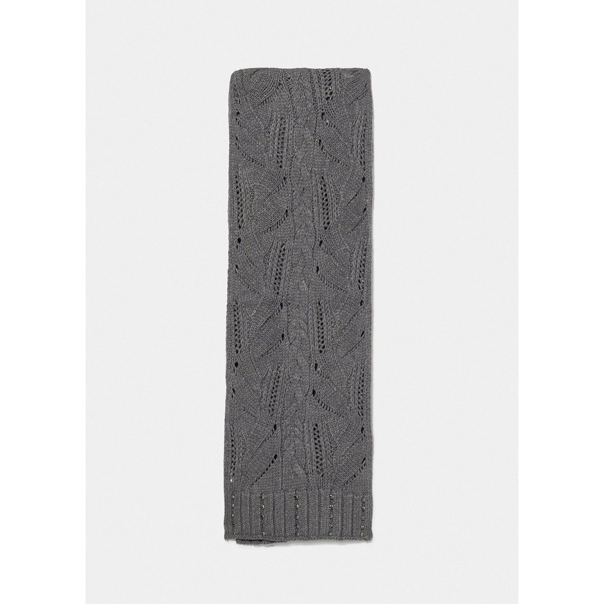 Écharpe en laine mélangée avec strass gris, LIU JO