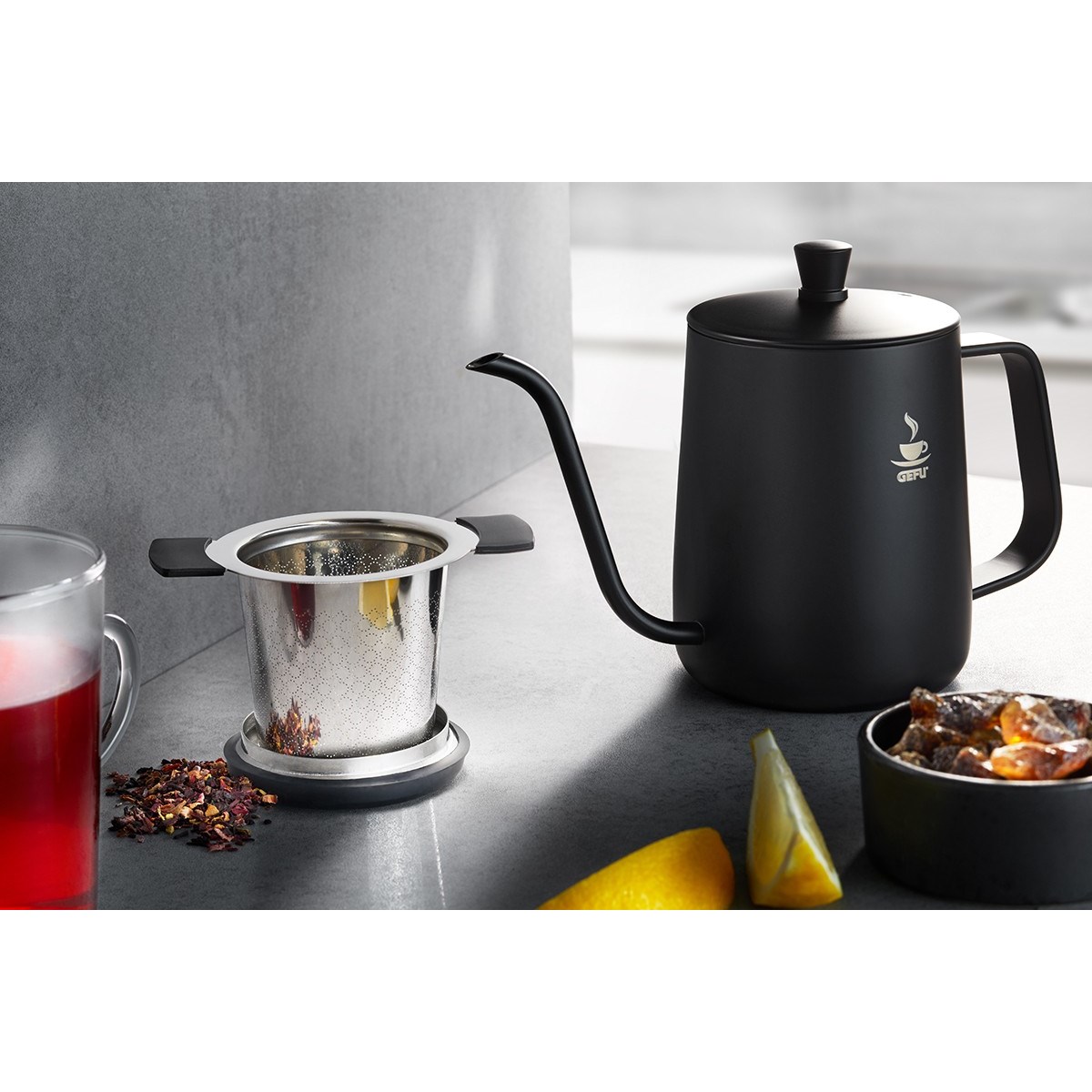 Filtre à thé pour tasse SAVORO gris, GEFU