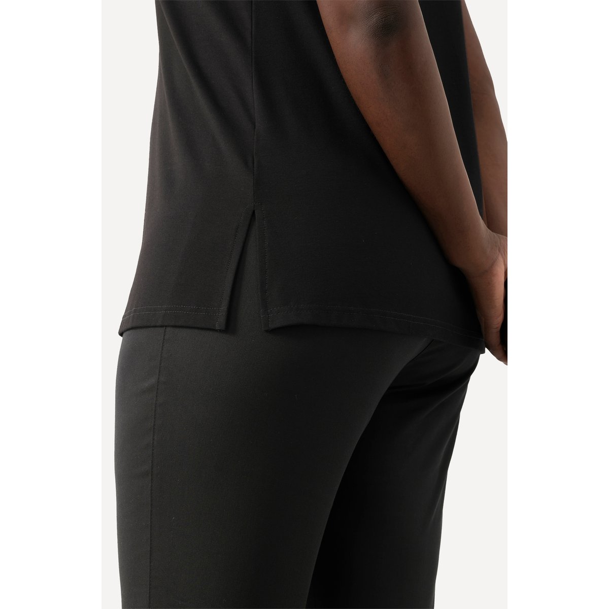 Top en tissu crêpe stretch noir, ULLA POPKEN
