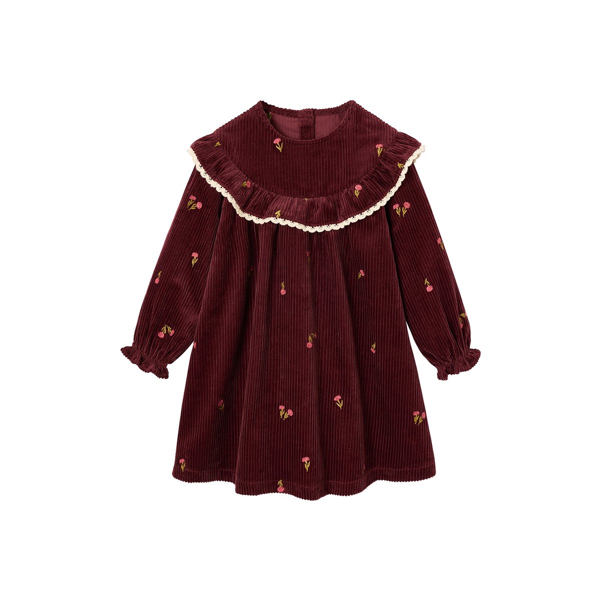 Robe manches longues prune, VERTBAUDET