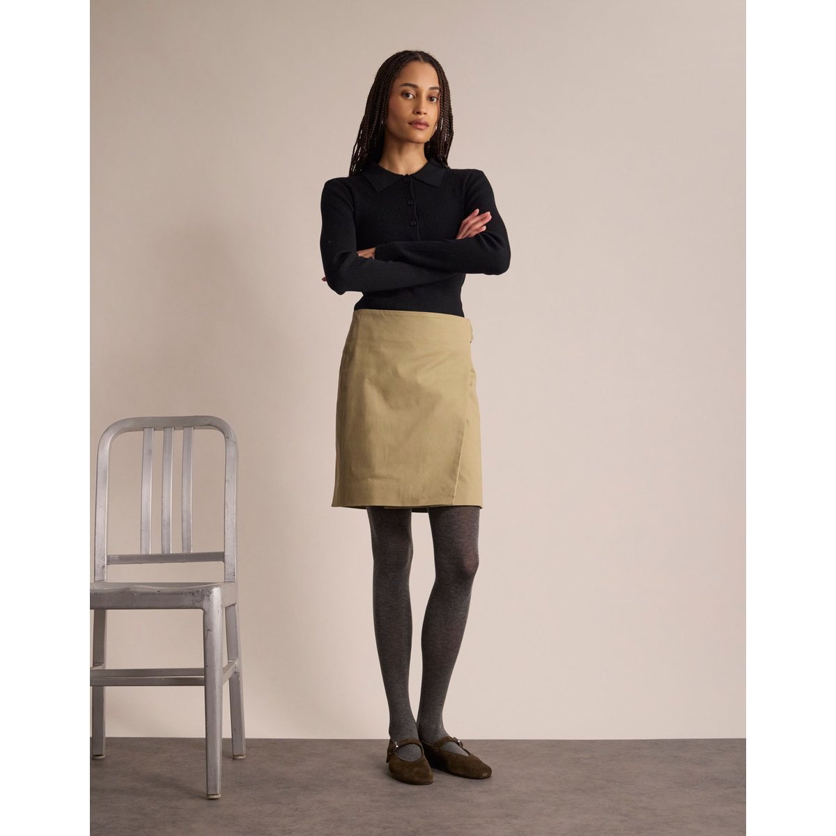 Jupe Margareth beige, INES DE LA FRESSANGE PARIS
