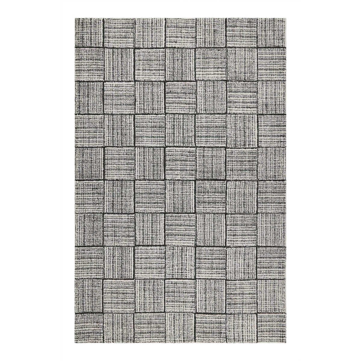 Tapis pure laine tissé main bicolore chic , LASSE gris clair, WECON HOME