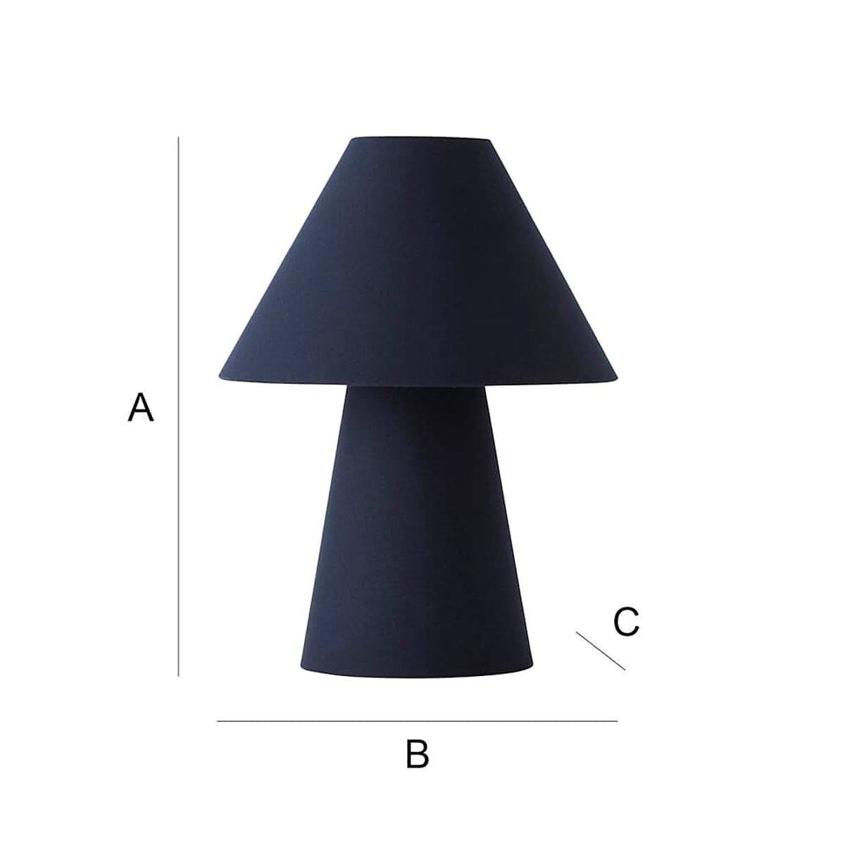Frances Tapered Fabric Table Lamp blue, SO'HOME