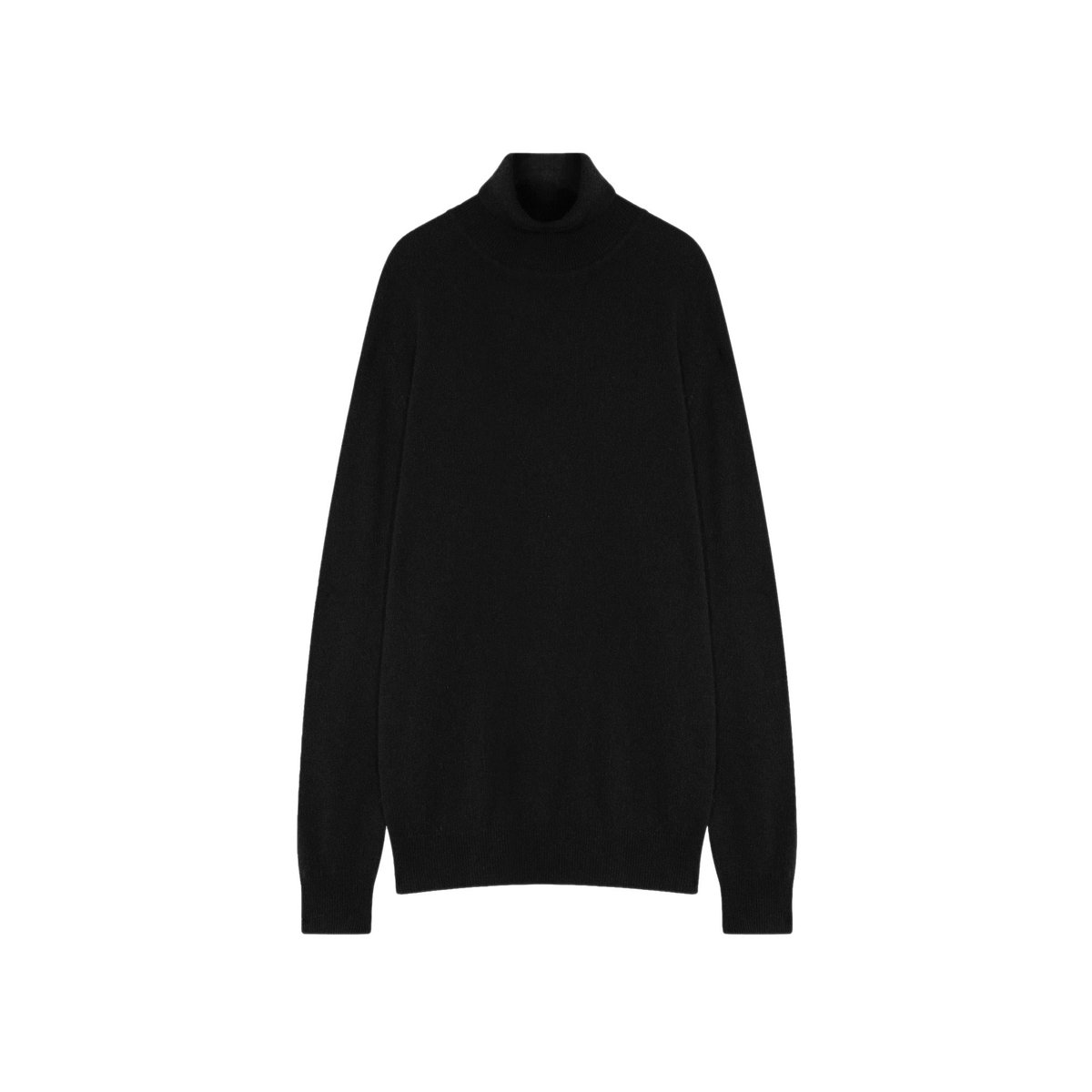 Pull Col Roulé Noir Connor noir, JUST CASHMERE